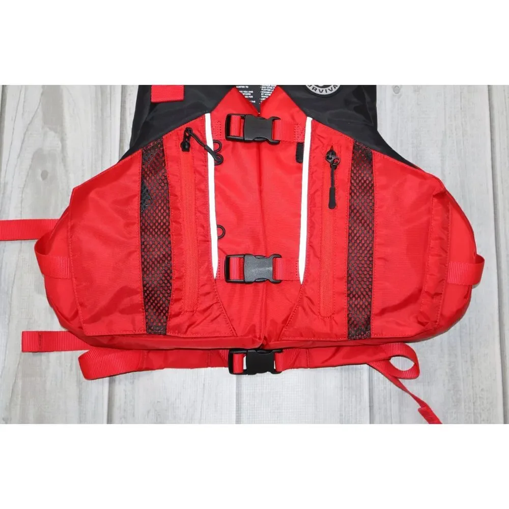 NEW Mustang Survival MS Solaris High Back Adult Kayak PFD Red Life Vest M/L